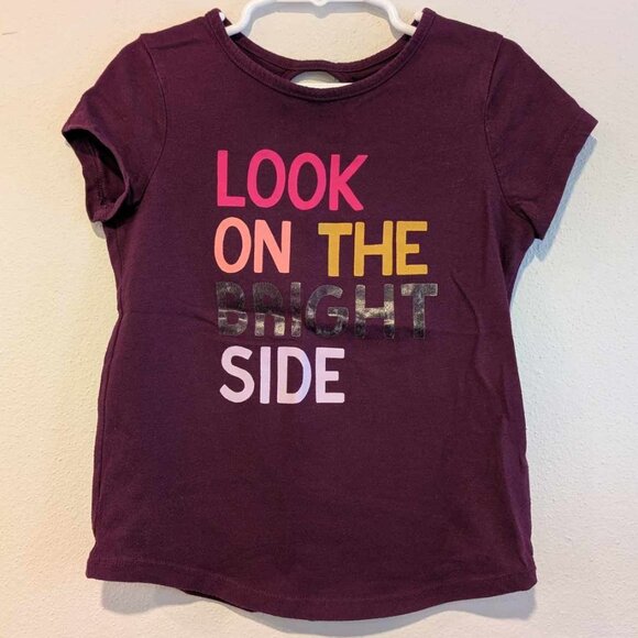 *10/$10* Girl's Jumping Beans "Look on the Bright Side" Graphic Tee - Size 6 - Picture 1 of 4